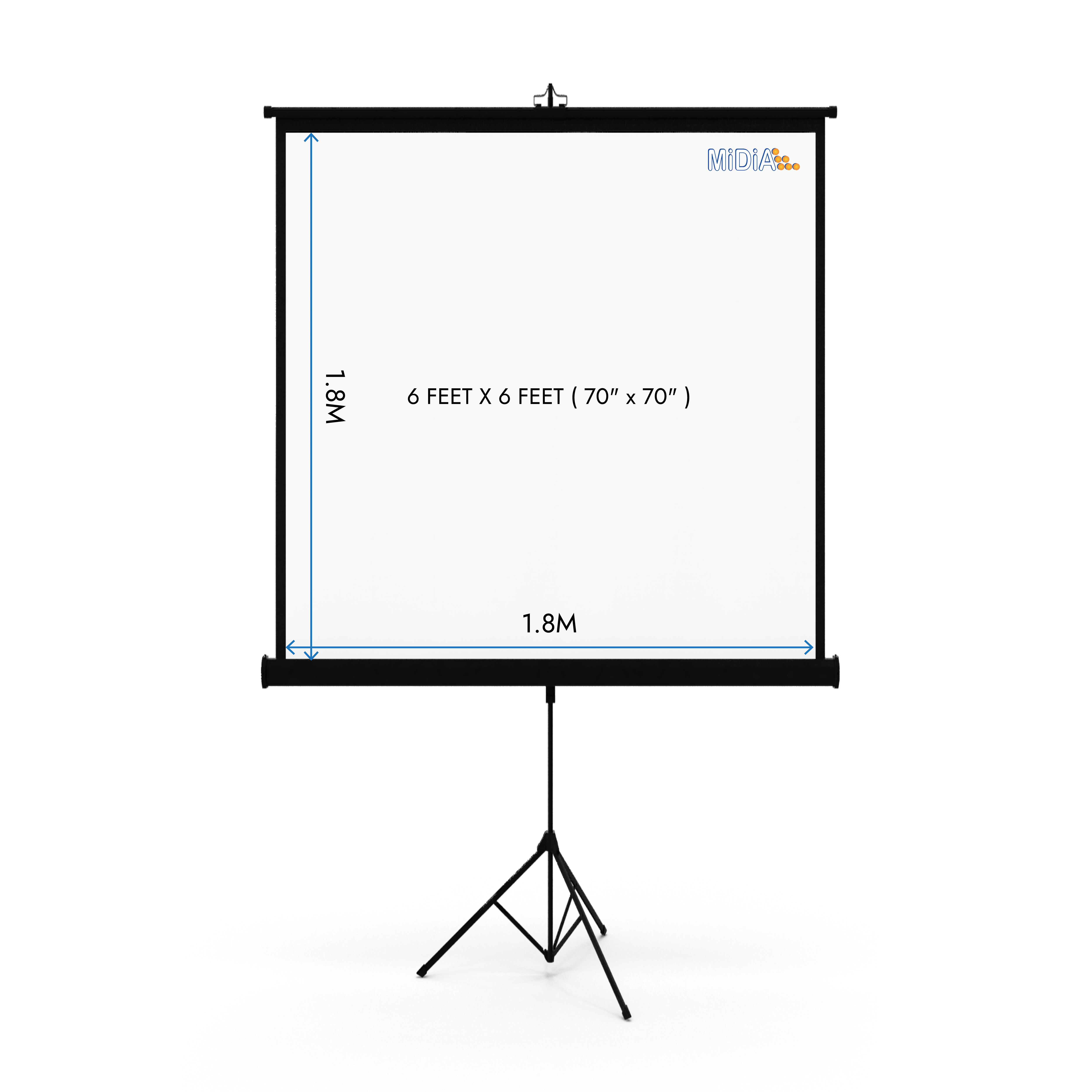 LV6X6 MiDiA Tripod Projection Screen (1.8M x 1.8M)